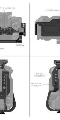 Multifunctional Cage for FUJIFILM X-H2 / X-H2S with FT-XH / VG-XH Battery Grip